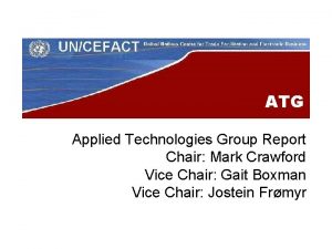 ATG Applied Technologies Group Report Chair Mark Crawford