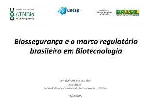 Biossegurana e o marco regulatrio brasileiro em Biotecnologia