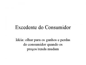 Excedente do consumidor