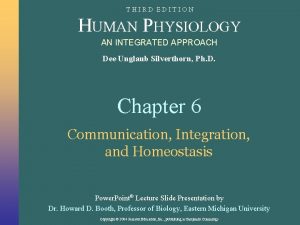 THIRD EDITION HUMAN PHYSIOLOGY AN INTEGRATED APPROACH Dee
