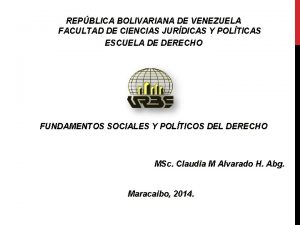 REPBLICA BOLIVARIANA DE VENEZUELA FACULTAD DE CIENCIAS JURDICAS