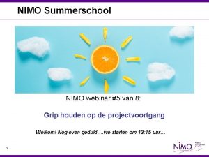 NIMO Summerschool NIMO webinar 5 van 8 Grip