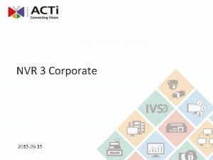 NVR 3 Corporate 2015 09 15 Contents POS