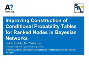 Improving Construction of Conditional Probability Tables for Ranked