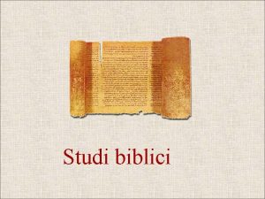 Studi biblici Lampada ai miei passi la tua