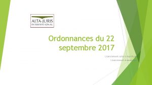 Ordonnances du 22 septembre 2017 Licenciement suite inaptitude