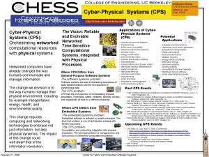 Christopher Brooks CHESS Executive Director CyberPhysical Systems CPS
