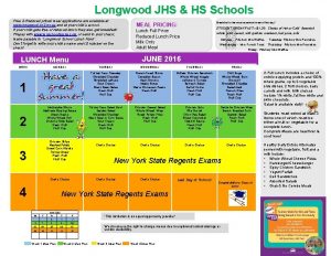 Longwood JHS HS Schools Free Reduced priced meal