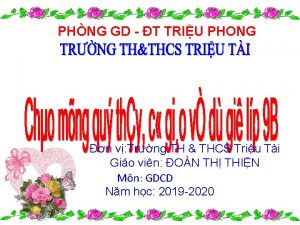 PHNG GD T TRIU PHONG n v Trng