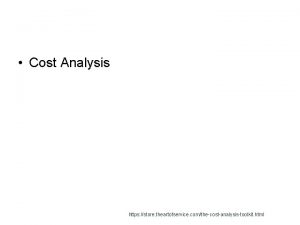 Cost Analysis https store theartofservice comthecostanalysistoolkit html Management
