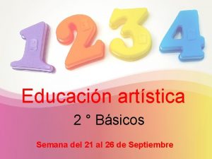 Educacin artstica 2 Bsicos Semana del 21 al