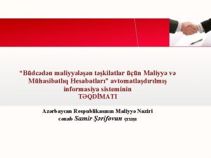 Bdcdn maliyyln tkilatlar n Maliyy v Mhasibatlq Hesabatlar