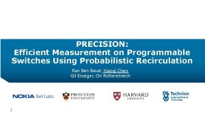 PRECISION Efficient Measurement on Programmable Switches Using Probabilistic