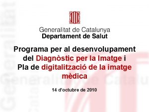 Programa per al desenvolupament del Diagnstic per la