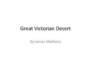 Great victorian desert map