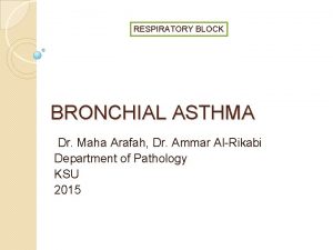Types of bronchial asthma