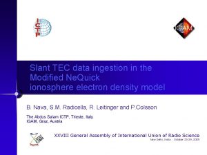 Slant TEC data ingestion in the Modified Ne