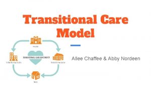 Transitional Care Model Allee Chaffee Abby Nordeen What