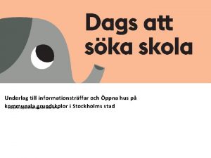 Söka skola stockholm