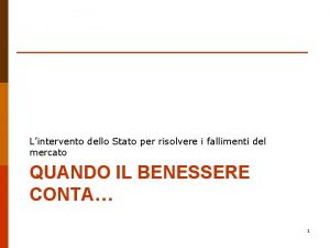 Lintervento dello Stato per risolvere i fallimenti del