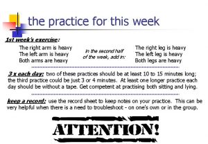 the practice for this week 1 st weeks