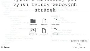 Vukov materily pro vuku tvorby webovch strnek DOCTYPE