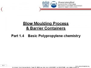 Blow Moulding Process Barrier Containers Part 1 4