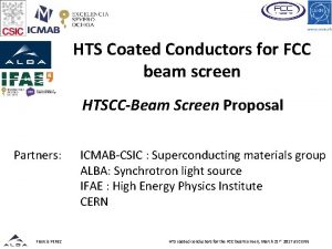 HTS Coated Conductors for FCC beam screen HTSCCBeam