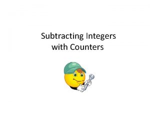 How to subtract integers using counters