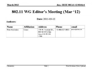 March 2012 doc IEEE 802 11 120341 r