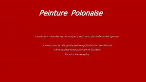 Peinture polonaise