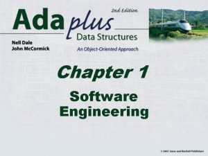 Chapter 1 Software Engineering The Software Life Cycle