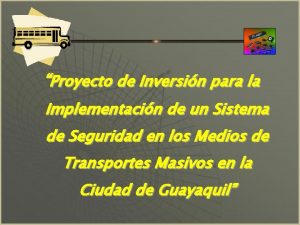 Proyecto de Inversin para la Implementacin de un