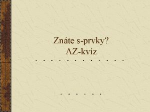 Znte sprvky AZkvz A B D F I