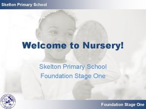 Skelton Primary School Welcome to Nursery Skelton Primary