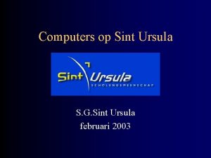 Computers op Sint Ursula S G Sint Ursula