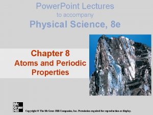 Power Point Lectures to accompany Physical Science 8