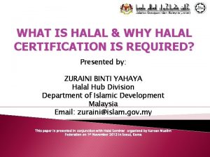 WHAT IS HALAL WHY HALAL CERTIFICATION IS REQUIRED