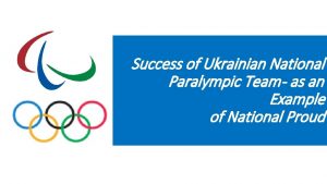 Success of Ukrainian National Paralympic Team as an