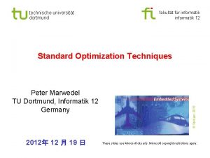 technische universitt dortmund fakultt fr informatik 12 Peter