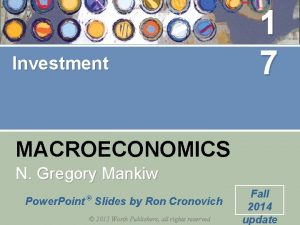 Investment 1 7 MACROECONOMICS N Gregory Mankiw Power