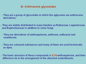 Anthracene glycosides