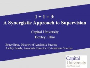 Synergistic supervision definition