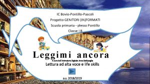 IC BovioPontilloPascoli Progetto GENITORI INFORMATI Scuola primaria plesso