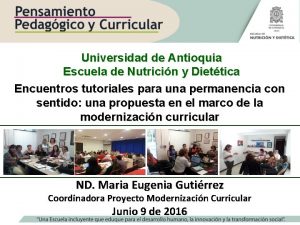 Universidad de Antioquia Escuela de Nutricin y Diettica