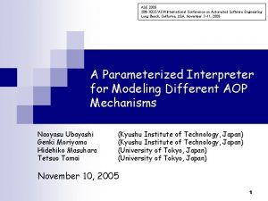 ASE 2005 20 th IEEEACM International Conference on