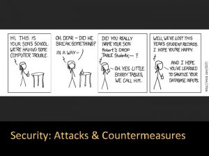 http xkcd com327 Security Attacks Countermeasures Three Common