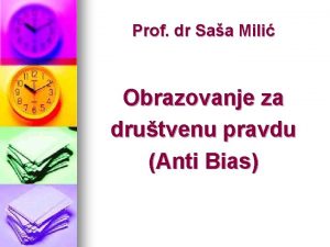 Prof dr Saa Mili Obrazovanje za drutvenu pravdu