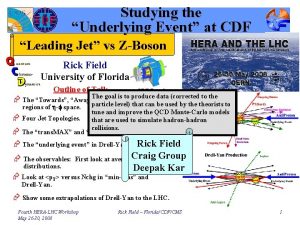 Studying the Underlying Event at CDF Leading Jet