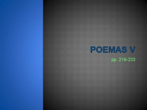 POEMAS V pp 219 233 Federico Garca Lorca